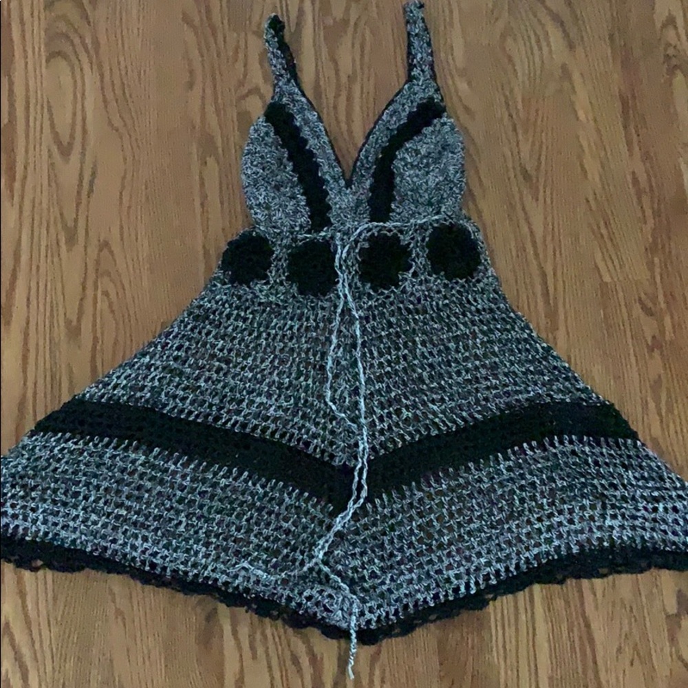 Black Crocheted Beach Cover up